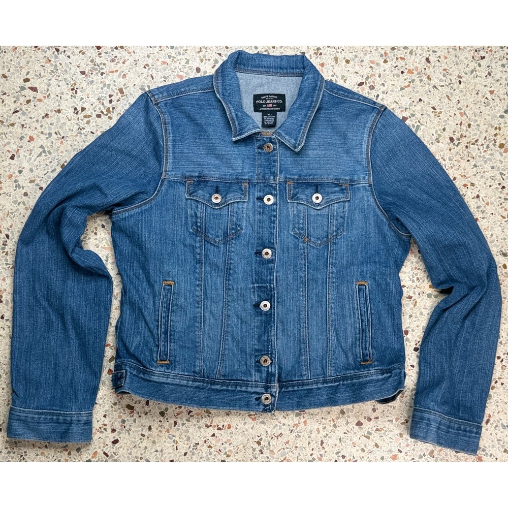 Polo Jeans Co. Ralph Lauren Vtg Women's Trucker Denim Jacket Size XL